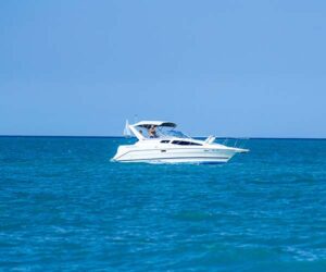 boat on the open water